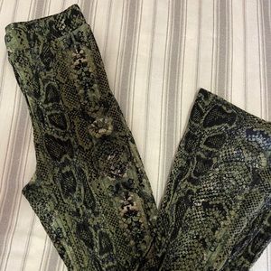 Snake print bottoms flare leg